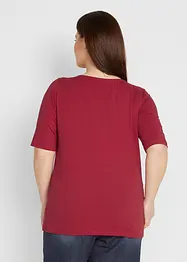 Maglia a mezze maniche con scollo a barca con cotone biologico, bonprix