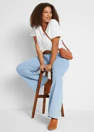 Jeans wide leg elasticizzati, vita media, bonprix