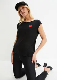 Maglia con fondo asimmetrico in misto viscosa fluente, bonprix