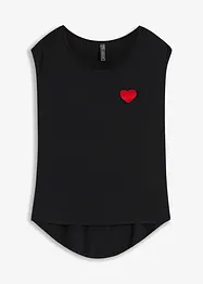 Maglia con fondo asimmetrico in misto viscosa fluente, bonprix