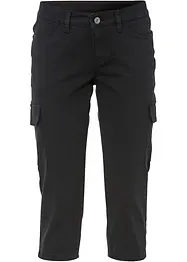 Pantaloni capri in misto cotone elasticizzato, bonprix