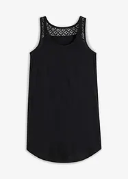 Abito in maglina di cotone con pizzo, bonprix