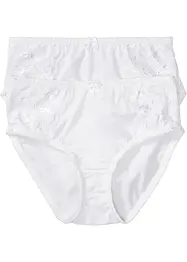 Slip alto con pizzo delicato (pacco da 2), bonprix