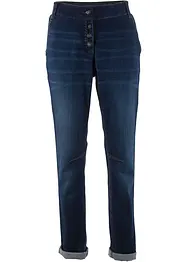 Jeans boyfriend con cinta comoda, vita media, bonprix