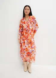 Abito di chiffon con volant, bonprix
