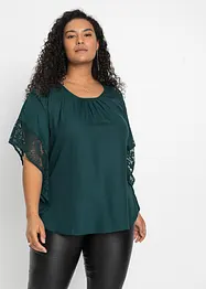 Blusa con pizzo, bonprix
