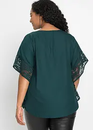 Blusa con pizzo, bonprix