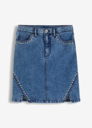 Minigonna di jeans con borchiette, RAINBOW