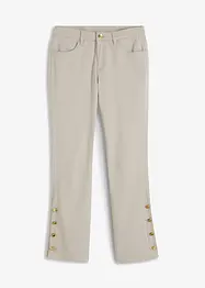 Pantaloni cropped elasticizzati con bottoni decorativi, BODYFLIRT