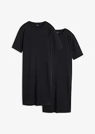 Abito t-shirt oversize in puro cotone (pacco da 2), bonprix