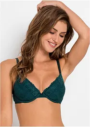 Reggiseno push-up con ferretto e pizzo fine (pacco da 3), bonprix