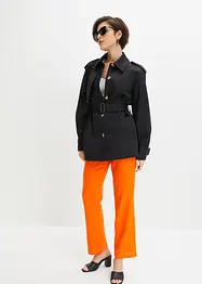 Pantaloni in misto lino viscosa,  vita alta, bonprix