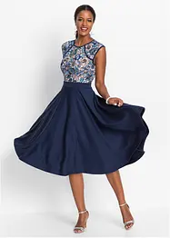 Abito midi con pizzo, bonprix