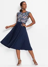Abito midi con pizzo, bonprix