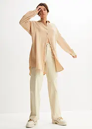 Camicetta lunga oversize in mussola, bonprix