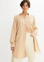 Camicetta lunga oversize in mussola, bonprix