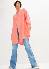 Camicetta lunga oversize in mussola, bonprix