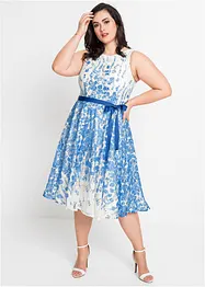 Abito in pizzo con cintura in satin da annodare, bonprix