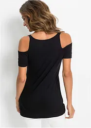Maglia con cut-out e pizzo, bonprix