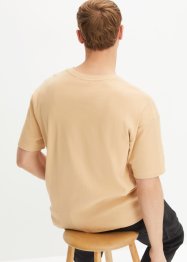 T-shirt con cotone biologico a costine, loose fit, RAINBOW