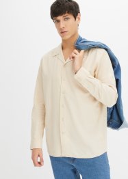 Camicia resort a maniche lunghe in misto lino, bpc bonprix collection