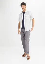 Pantaloni chino in misto lino regular fit, straight, bonprix