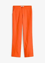Pantaloni in misto lino viscosa,  vita alta, bonprix