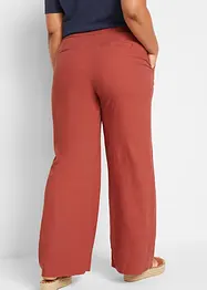 Pantaloni a palazzo lunghi  in misto lino, bonprix