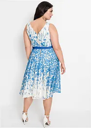 Abito in pizzo con cintura in satin da annodare, bonprix