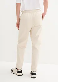 Pantaloni cropped in misto lino con cinta comoda a vita alta, bonprix