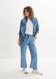 Jeans wide leg a vita alta e elastico in vita, bpc bonprix collection