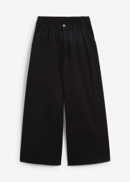 Pantaloni cropped in twill a vita alta, bpc bonprix collection