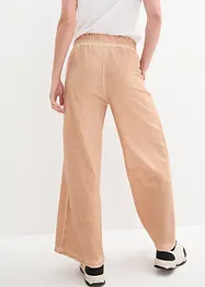 Pantaloni in felpa cropped con dettagli cargo, vita alta, bonprix