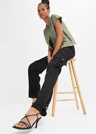 Pantaloni cargo in misto lino, bonprix
