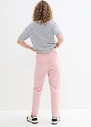 Pantaloni in misto lino con tasche e bottoni al fondo, bonprix