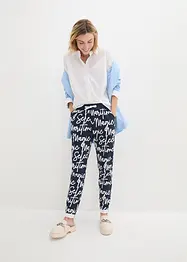 Pantaloni con elastico in vita in fantasia, bonprix