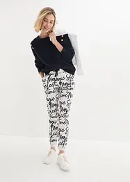 Pantaloni con elastico in vita in fantasia, bonprix