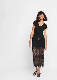 Gonna lunga effetto crochet, bonprix