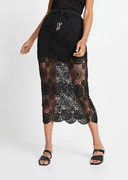 Gonna lunga effetto crochet, bonprix