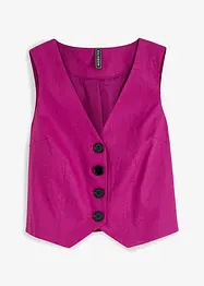 Gilet in misto lino, bonprix