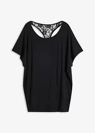 Maglia con pizzo e maniche a pipistrello, bonprix