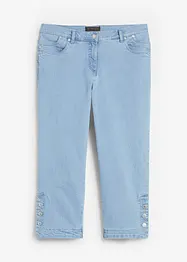 Jeans capri, a vita media, bonprix