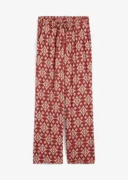 Pantaloni a palazzo in fantasia con cinta comoda, bonprix
