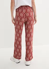 Pantaloni a palazzo in fantasia con cinta comoda, bonprix