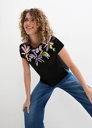Maglia in cotone a mezze maniche, bonprix
