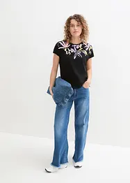 Maglia in cotone a mezze maniche, bonprix