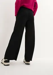 Pantaloni a palazzo in jersey operato, vita alta, bonprix