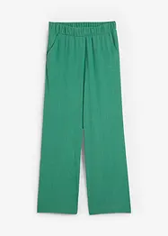 Pantaloni a palazzo in jersey operato, vita alta, bonprix