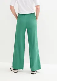 Pantaloni a palazzo in jersey operato, vita alta, bonprix