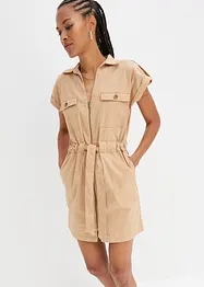 Abito in twill di misto cotone elasticizzato, bonprix